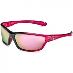 Sport Polarized Wrap Around Sport Sunglasses - Crystal Pink - Revo Rose Gold - CS196QSMKCG $12.42