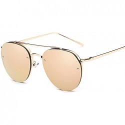 Rimless Reflective Rimless Sunglasses Fashion Vintage Eyewear for Unisex - Orange - C0183A6XW9Z $10.07