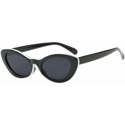 Goggle Retro Cateye Sunglasses for Women Fashion Clout Goggles Mirror UV Protection - E - CO190HYU2NW $15.89