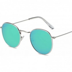 Square Classic Metal Women's Sunglasses Summer UV Protection Black Frame Fashion Adult Eyeglasses - 8silver-mercury - CV197Y7...
