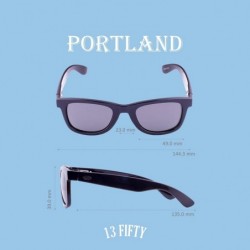 Rectangular Portland Polarized Retro Classic Sunglasses - Multiple Color Options - Frosted Clear - CH18Q67XXYL $17.39