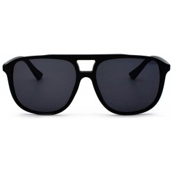 Oversized Polarized Gradient Sunglasses for Women Man Mirrored Lens Fashion Goggle Eyewear - Black - CB18UG9D44N $11.32