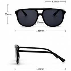 Oversized Polarized Gradient Sunglasses for Women Man Mirrored Lens Fashion Goggle Eyewear - Black - CB18UG9D44N $11.32