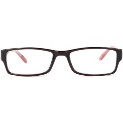 Wayfarer Unisex Two Tone Sleek Spring Temple Fashion Clear Lens Glasses - Black/Orange - CW11G6GSDT9 $8.65