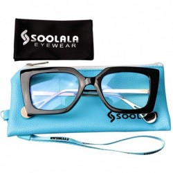 Butterfly Anti-Blue Block Light Pearl Inlay Arm Cat Eye Reading Glasses - Anti Blue - Black Frame - CV18X6NQWH7 $29.45