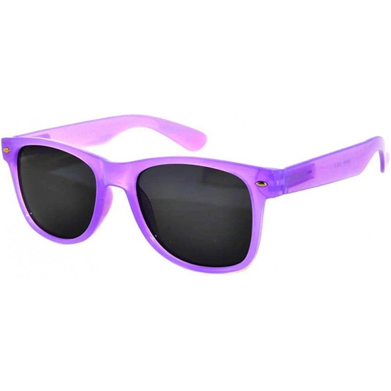 Wayfarer Vintage Retro Purple Sunglasses Glow in the Dark Frame Smoke Lens Vintage (Purple) - CE11IMX89R5 $10.33