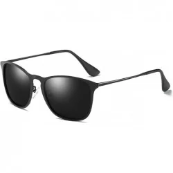 Square Unisex HD Polarized Sunglasses for Men Women Polarized Metal Mirror UV400 Lens Protection - A - CD197AZ2554 $29.70