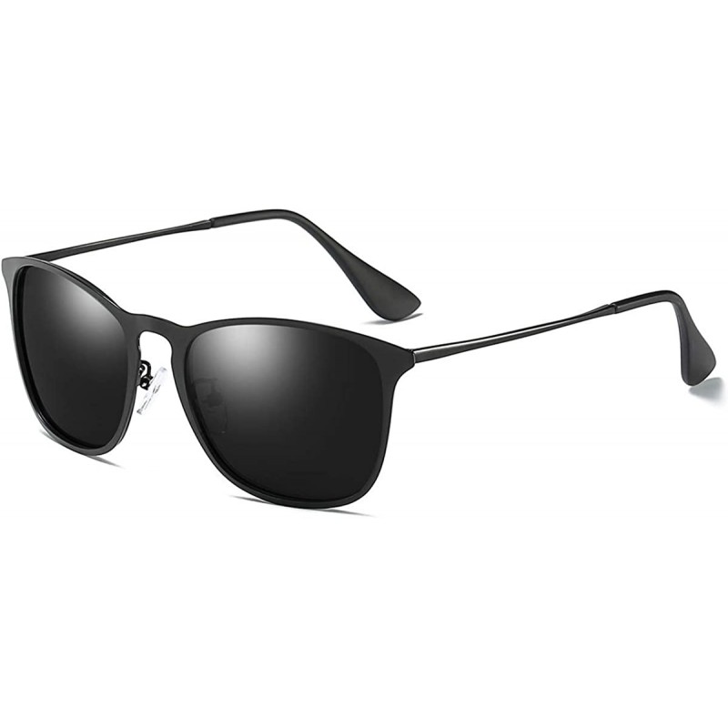 Square Unisex HD Polarized Sunglasses for Men Women Polarized Metal Mirror UV400 Lens Protection - A - CD197AZ2554 $20.07