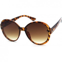 Round Womens Classic 90s Round Butterfly Chic Designer Sunglasses - Tortoise Brown - C018T9GG774 $14.93