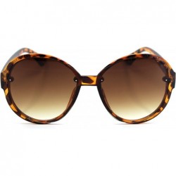 Round Womens Classic 90s Round Butterfly Chic Designer Sunglasses - Tortoise Brown - C018T9GG774 $14.93