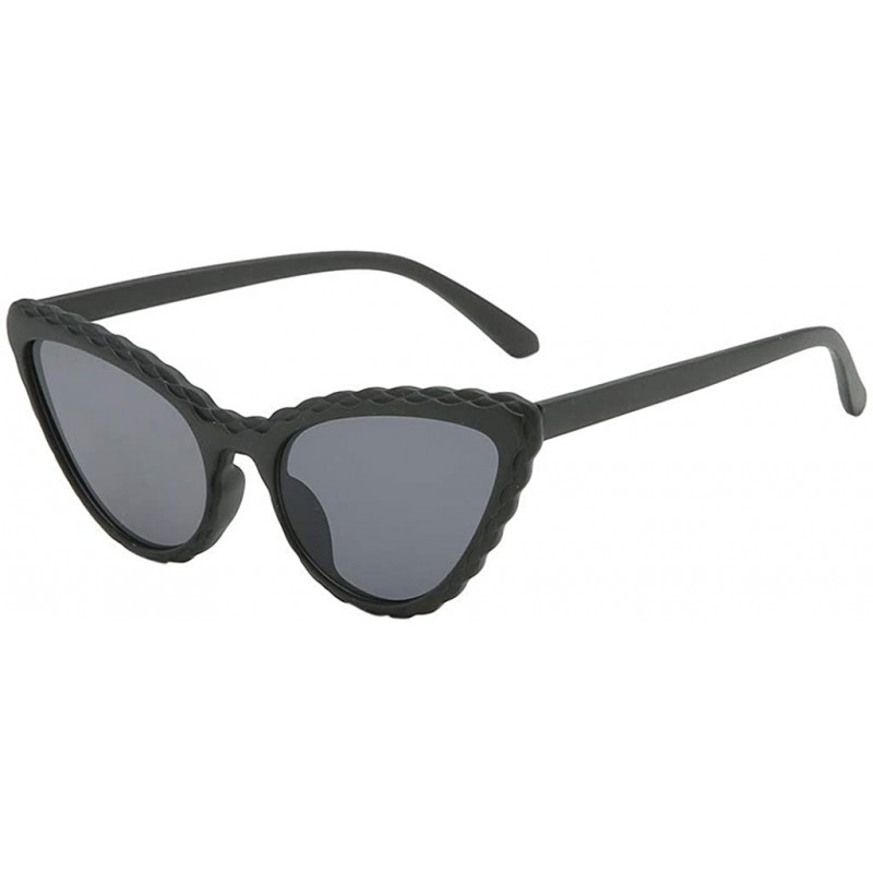 Oversized Womens Cat Eye Sunglasses GorNorriss - Black Lens/Black Frame - CB18QHWMZNX $6.62