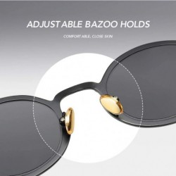 Oval Gothic Retro Steampunk sunglasses oval Vintage sunglasses for men women Metal Frame sunglasses - 4 - C918AW69S4R $18.44