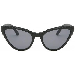 Oversized Womens Cat Eye Sunglasses GorNorriss - Black Lens/Black Frame - CB18QHWMZNX $6.62