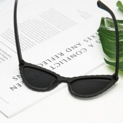 Oversized Womens Cat Eye Sunglasses GorNorriss - Black Lens/Black Frame - CB18QHWMZNX $6.62