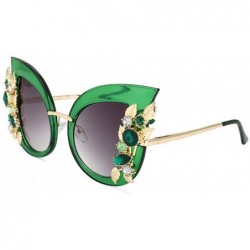 Cat Eye Cat Eye Sunglasses with Diamond Flower Decoration for Women - C8 Clear Frame - CV1987AS0H7 $16.51