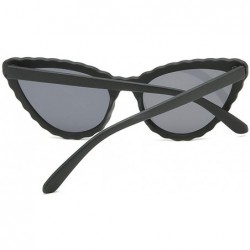 Oversized Womens Cat Eye Sunglasses GorNorriss - Black Lens/Black Frame - CB18QHWMZNX $6.62