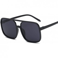 Square Square Sunglasses Men Brand Designer Mirror Women Sunglasses Male Sun Glasses Man - 15977 C1 Black - CU18S9E3XD2 $24.39