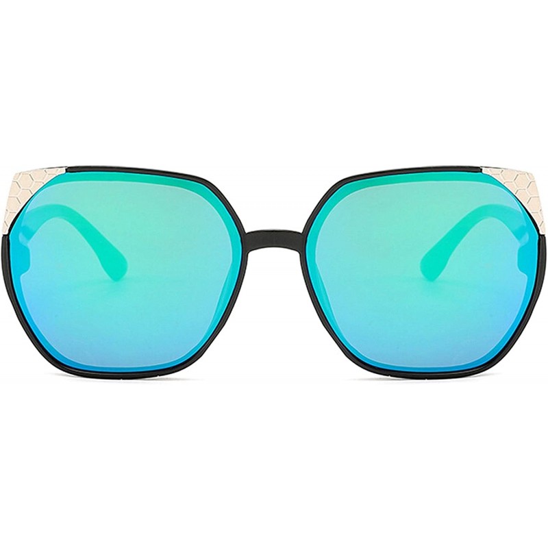 Round Classic style Sunglasses for Men or Women PC UV400 Sunglasses - Green - CF18SASZI84 $16.22