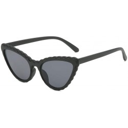 Oversized Womens Cat Eye Sunglasses GorNorriss - Black Lens/Black Frame - CB18QHWMZNX $6.62