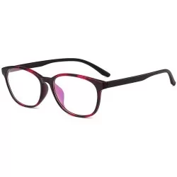 Square TR90 Blue Light Blocking Glasses Frame Computer Game Eyewear Blocking Blue Light - Red - CM18CA9Z630 $23.39