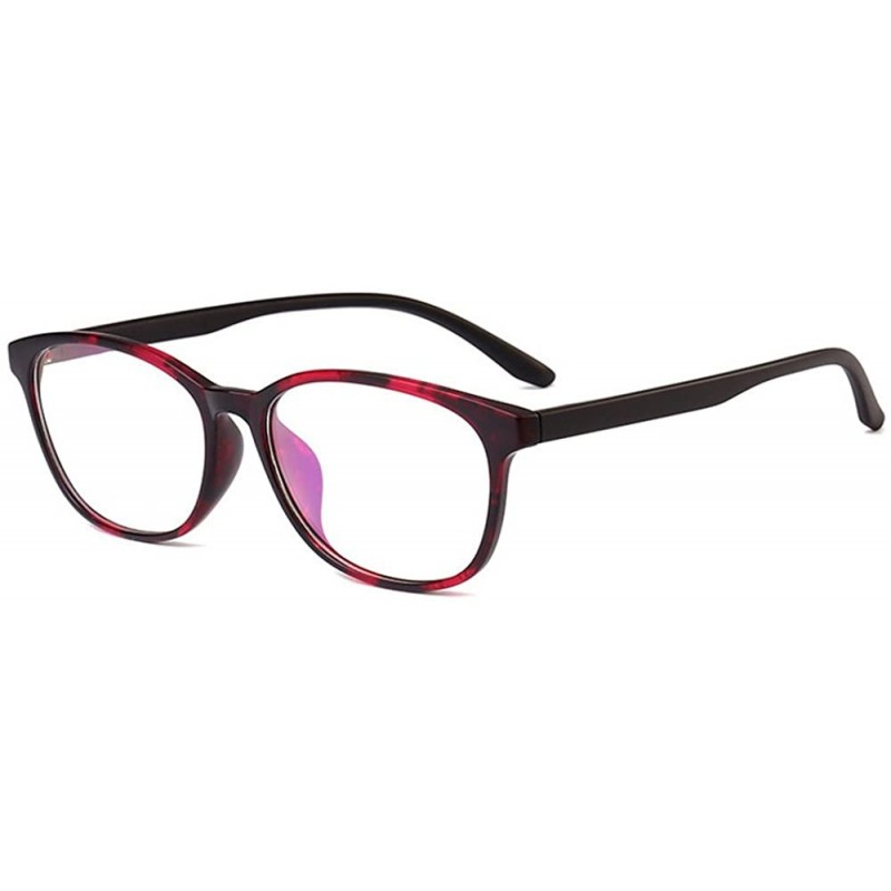 Square TR90 Blue Light Blocking Glasses Frame Computer Game Eyewear Blocking Blue Light - Red - CM18CA9Z630 $15.38