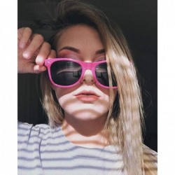 Square Bulk 12 Pack Neon Retro Sunglasses Unisex Adult Kids Party Favors Decor Glasses - Adult Hotpink - CY18ENL3MMT $21.57