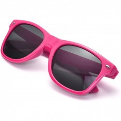 Square Bulk 12 Pack Neon Retro Sunglasses Unisex Adult Kids Party Favors Decor Glasses - Adult Hotpink - CY18ENL3MMT $21.57