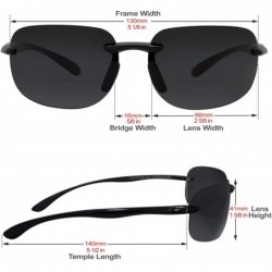 Rectangular Lovin Maui Wrap Polarized Nearly invisible Line Bifocal Sunglasses - Premium Tortoise - CI18LWYZTA7 $38.30