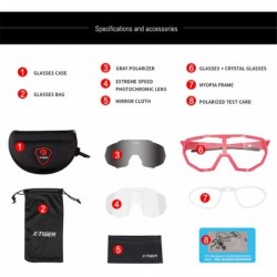 Sport Photochromic Polarized Cycling Sunglasses - 3 - CD18AXCGGTH $24.23