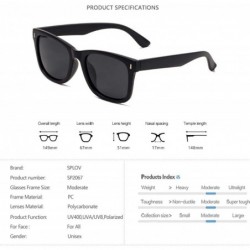 Square Fashion Polarized Sunglasses Vintage Square Men Women Driving W1 SandBlack Grey - N4 Black Blue - CU18YLA3T7A $9.79