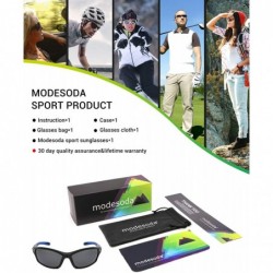 Sport Polarized Sports Sunglasses for Men Women Cycling Sun Glass TR90 Frame - 04 Black&blue&grey Lens - CE18RENM5RL $14.08