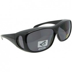 Wrap Fit Over Sunglasses Non Polarized Medium F1 - Black Frame-non Polarized Gray Lens - CD18CQTR6ZZ $18.62