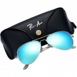 Oversized Aviator Sunglasses for Men - Classic Metal Frame Sunglasses for Women 100% Glass Lens - CA12NTISJ1V $26.66