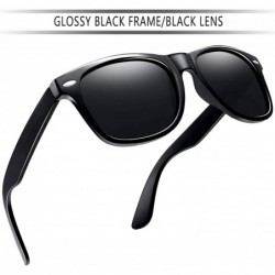 Sport Polarized Designer Sunglasses for Men Women - Unisex Classic 80s Retro Sunglasses - 2 Pack (Black+black) - CQ18X6OQHNI ...