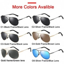 Aviator Classic Polarized Aviator Sunglasses for Men Women Metal Frame with Spring Hinges UV 400 Protection - C018LXUGX62 $12.98