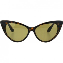 Cat Eye Womens Green Tempered Glass Lens Cat Eye Retro Sunglasses - Tortoise Brown - CH18H8M45YE $18.33