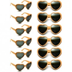 Oversized Dozen Pack Heart Sunglasses Party Favor Supplies Holiday Accessories Collection - Adult Orange - CE18G7474NU $20.06