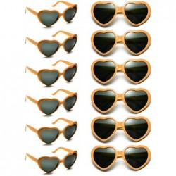 Oversized Dozen Pack Heart Sunglasses Party Favor Supplies Holiday Accessories Collection - Adult Orange - CE18G7474NU $40.66