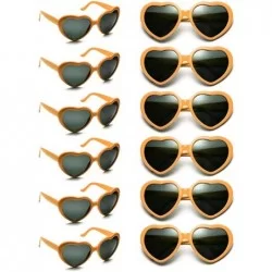 Oversized Dozen Pack Heart Sunglasses Party Favor Supplies Holiday Accessories Collection - Adult Orange - CE18G7474NU $40.13