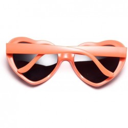 Oversized Dozen Pack Heart Sunglasses Party Favor Supplies Holiday Accessories Collection - Adult Orange - CE18G7474NU $20.06