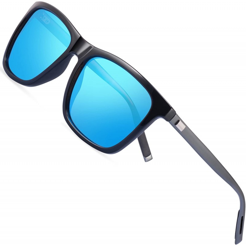 Round Polarized Sunglasses for Men Retro - Polarized Sunglasses for Men Sunglasses Man FD2150 - Blue - C418LX3K8A7 $10.08