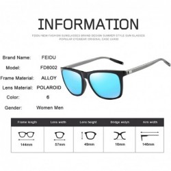 Round Polarized Sunglasses for Men Retro - Polarized Sunglasses for Men Sunglasses Man FD2150 - Blue - C418LX3K8A7 $10.08