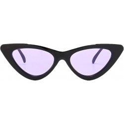 Cat Eye Eyewear Cat Eye Eyeglasses Shades Sunglasses Integrated UV - Black Purple - CH18QCX2LT3 $19.47