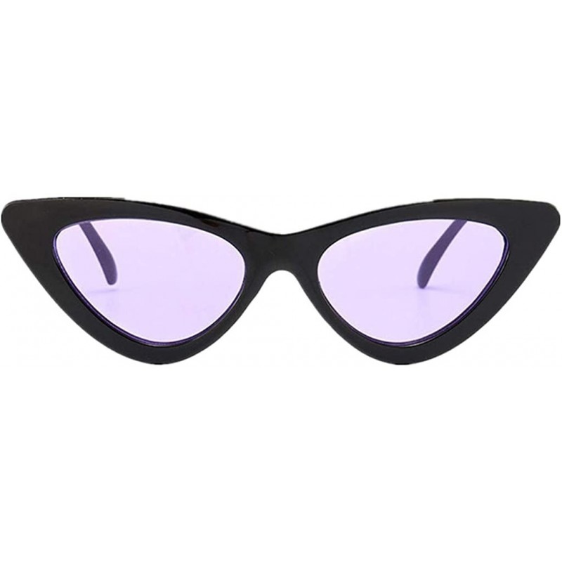 Cat Eye Eyewear Cat Eye Eyeglasses Shades Sunglasses Integrated UV - Black Purple - CH18QCX2LT3 $8.16