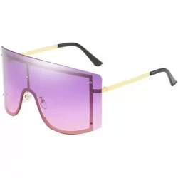 Oversized Super Oversized Sunglasses Unisex Flat Top Square Frame Shades Retro Style - C05 - C818UN32RW2 $17.52
