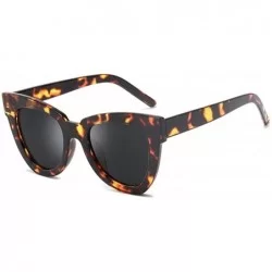 Oversized Oversized Cat Eye Sunglasses for Women Driving Goggles UV400 - C3 Clear Green Gray - CV1987AM5ZA $9.97