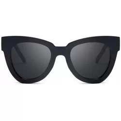 Oversized Oversized Cat Eye Sunglasses for Women Driving Goggles UV400 - C3 Clear Green Gray - CV1987AM5ZA $9.97