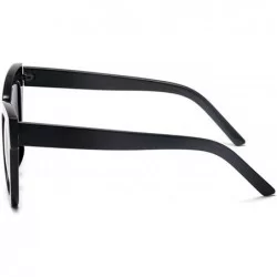 Oversized Oversized Cat Eye Sunglasses for Women Driving Goggles UV400 - C3 Clear Green Gray - CV1987AM5ZA $9.97
