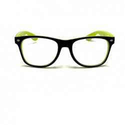 Aviator Clear Lens Eye Glasses Non Prescription Glasses Frames For Women and Men - .Black/Yellow - C318OA0QQ8G $7.38
