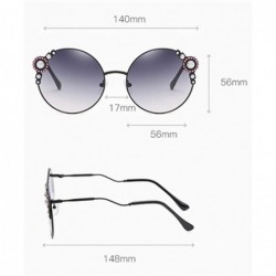 Rimless Fashion Women's UV Protection Round Pearl Sunglasses - Silver Frame/Silver - CB1902UOUWS $14.43